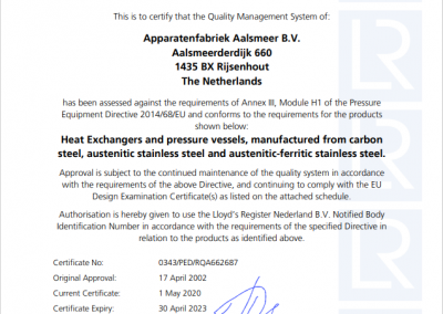 EG Conformiteitscertificaat module H1-2021